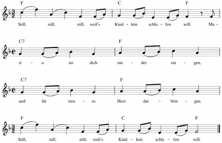 Still, still, still (weil's Kindlein schlafen will) - Text & Noten - Still Still Still Weil's Kindlein Schlafen Will