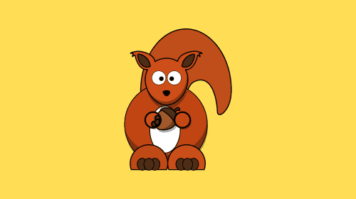 Das Eichhörnchen liebt Nüsse